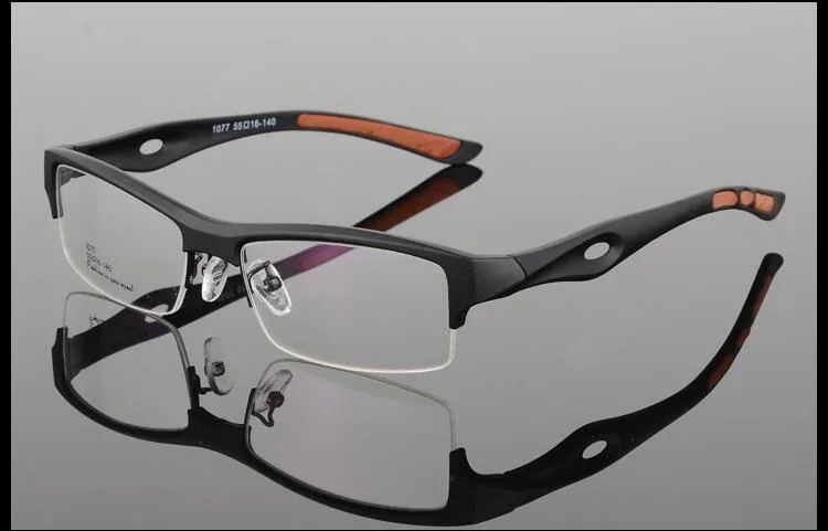 Men's Square Semi Rim Sports Eyeglasses N1077