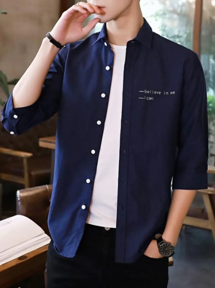 Mens Street Style Half Sleeve Shirt