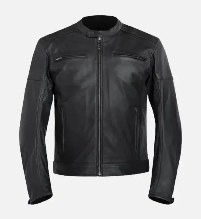 Men's Stylish Slim Fit Black Leather Jacket