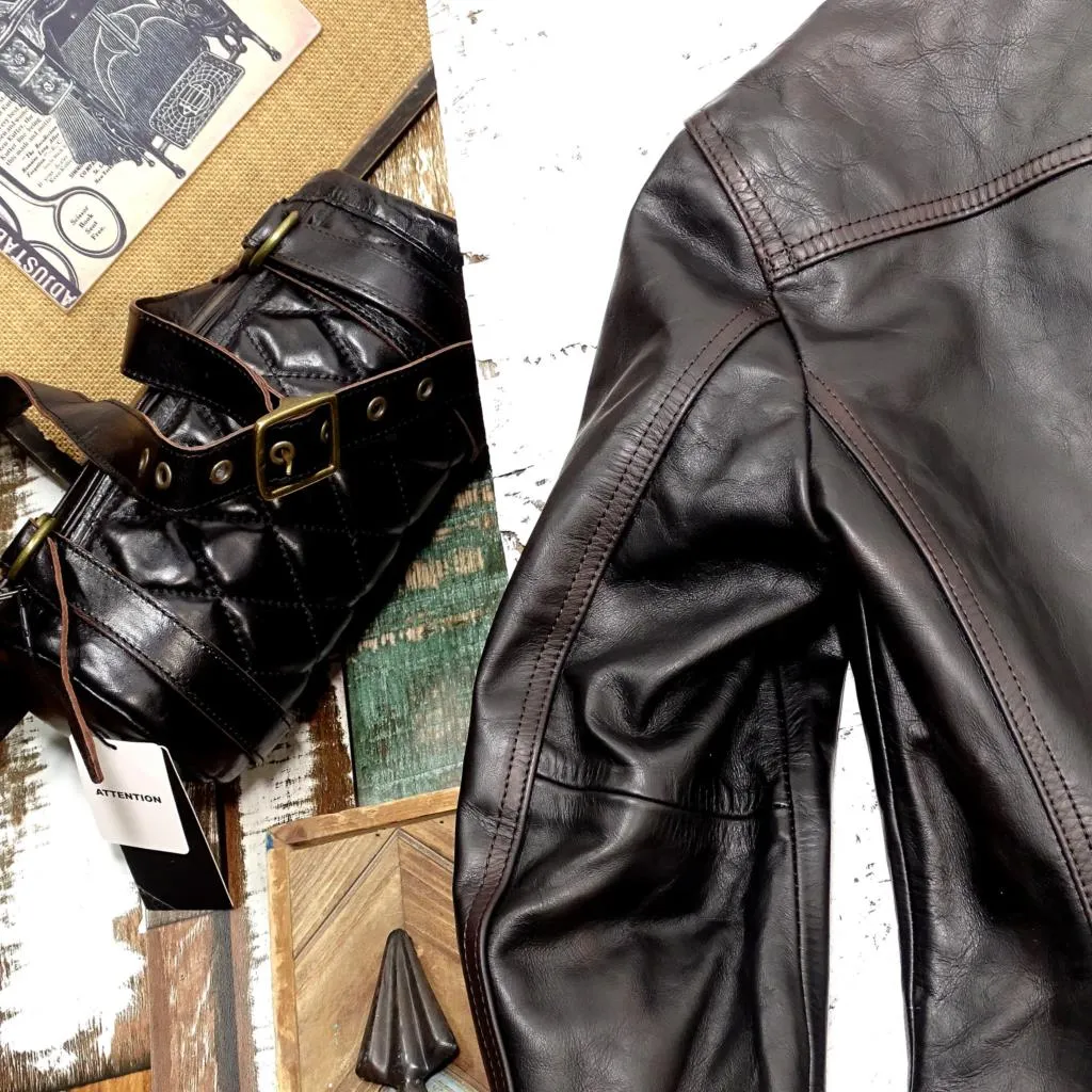 Men's Switchyard Leather Jacket Tea Core Horsehide