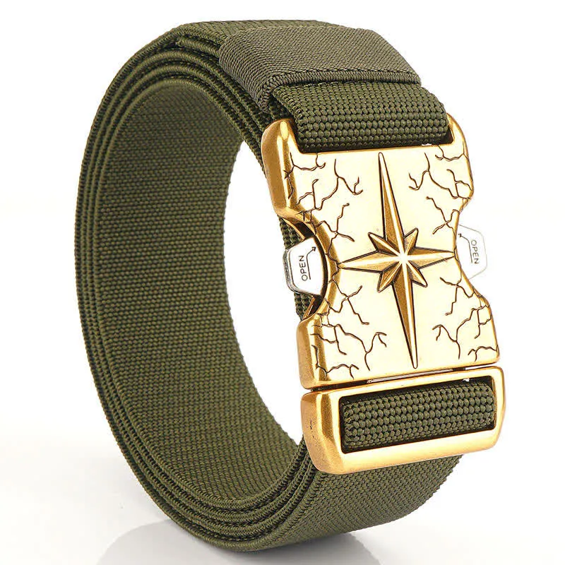 Men's Tactical Quick Release Elastic Canvas Belt