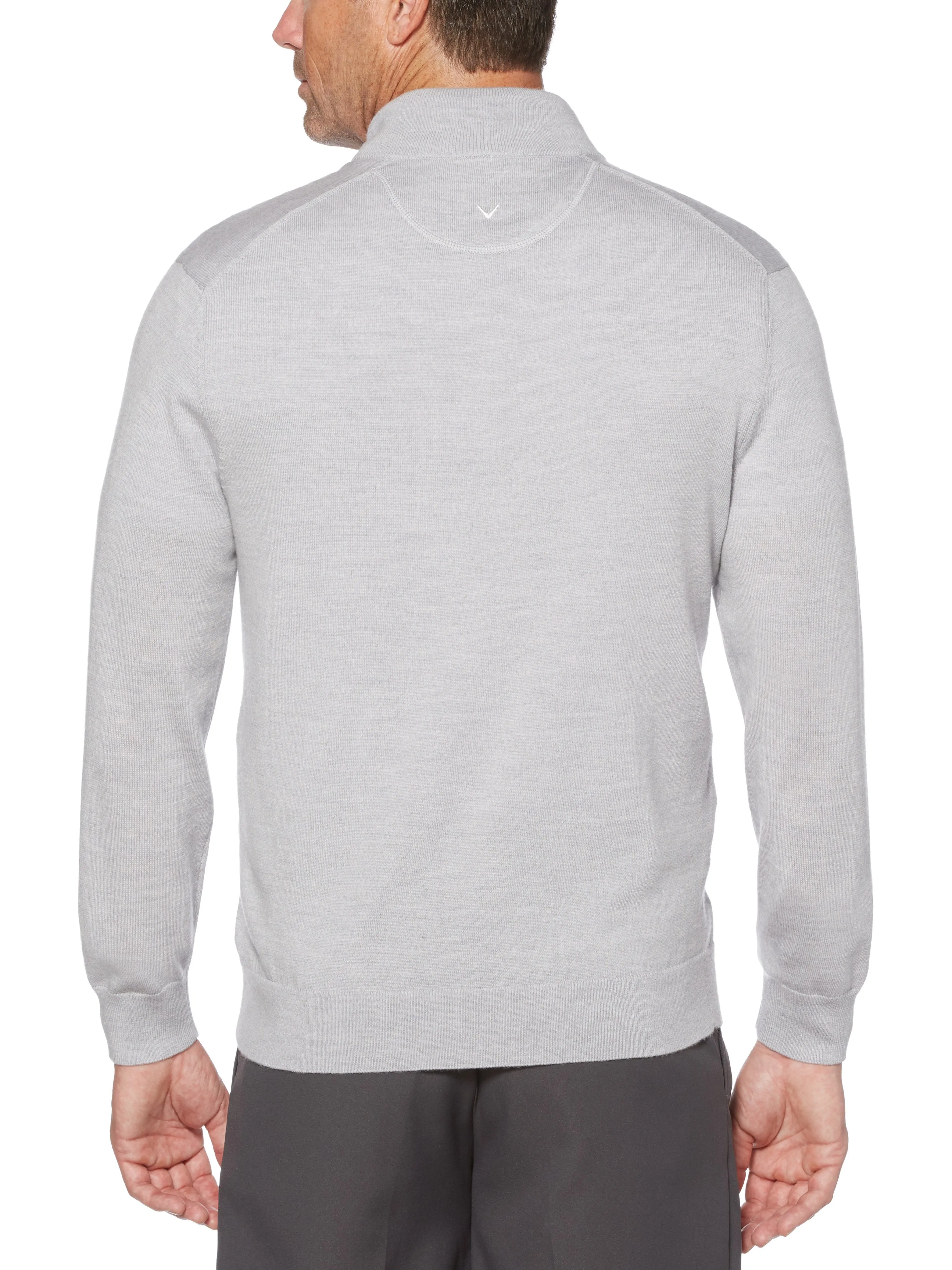 Mens Thermal Merino Wool 1/4 Zip Sweater