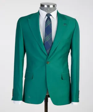 Men's Three piece Green Suit