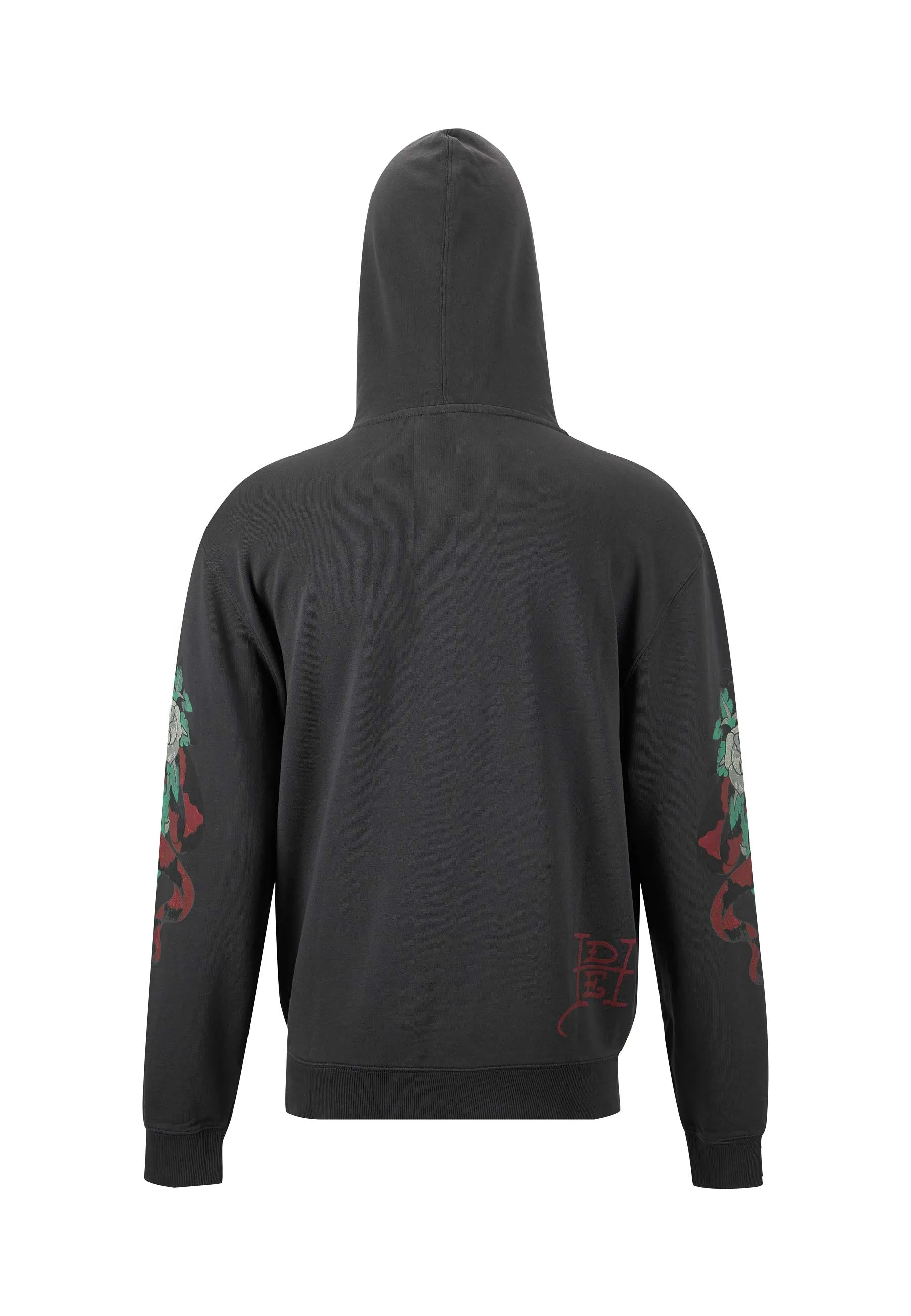 Mens True Snake Zip Through Hoodie - Charcoal