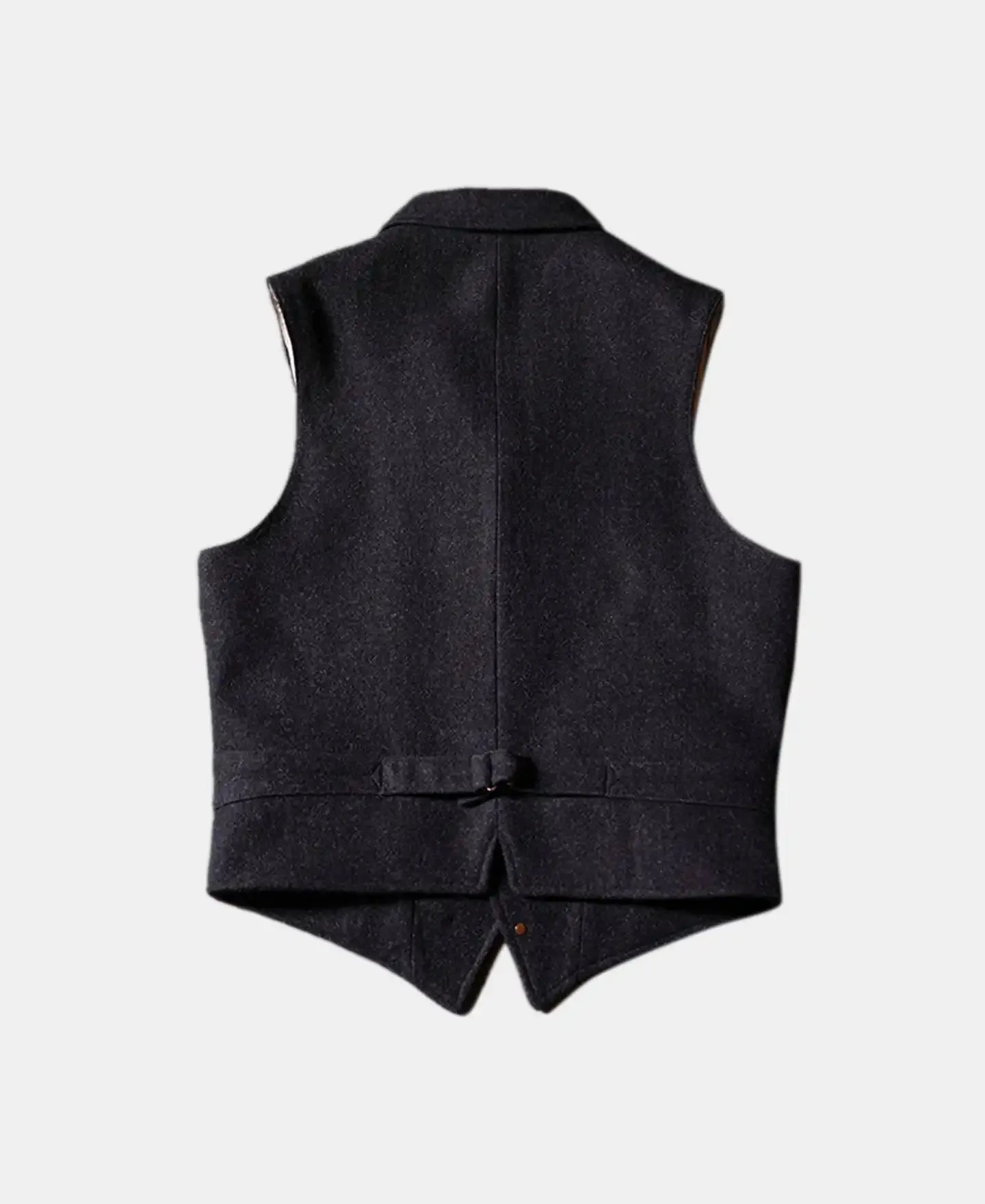 Men's Tweed Lapel Vest - Slim Fit Safari Style