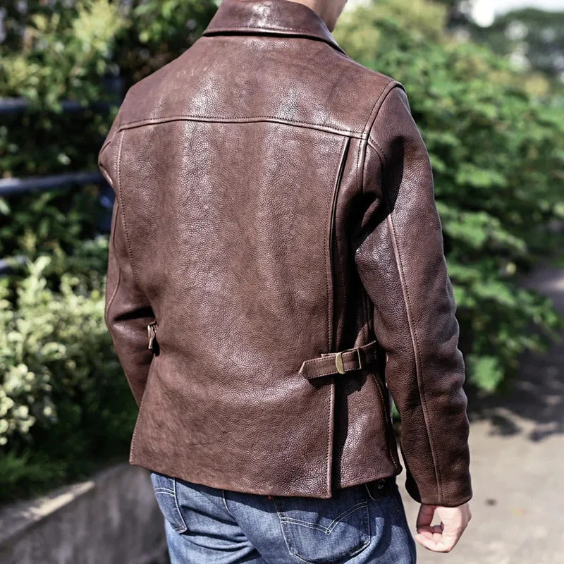 Men's Vintage Cowhide Real Leather Jacket