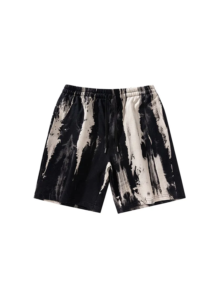 Men'S Vintage Tie-Dye Cropped Shorts