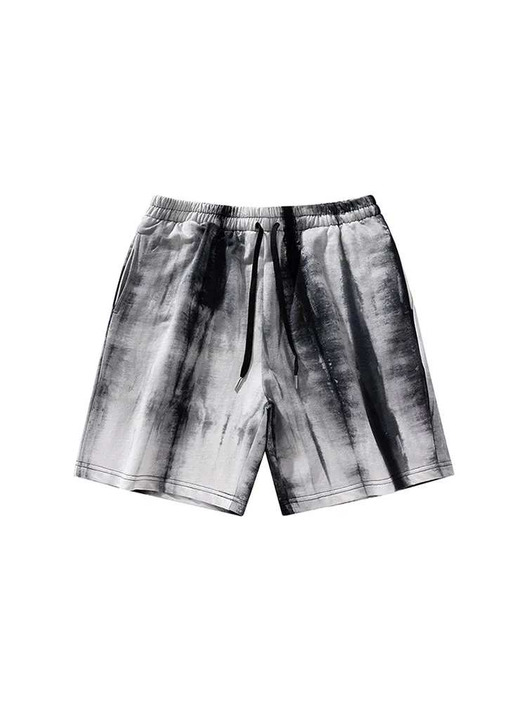 Men'S Vintage Tie-Dye Cropped Shorts