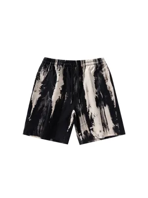 Men'S Vintage Tie-Dye Cropped Shorts