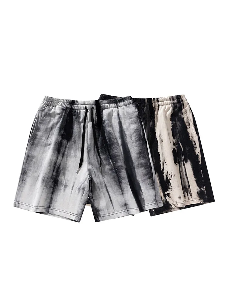 Men'S Vintage Tie-Dye Cropped Shorts