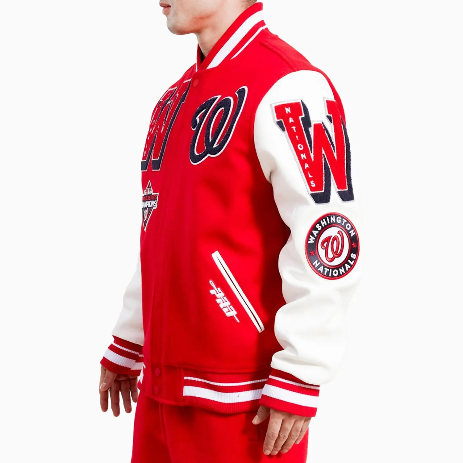 Men's Washington Nationals Logo Varsity Jacket