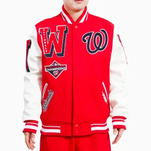 Men's Washington Nationals Logo Varsity Jacket