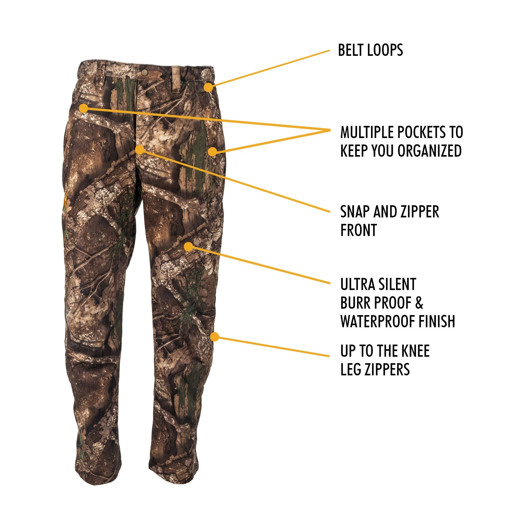 Men's Waterproof Insulated Camo Hunting Pants