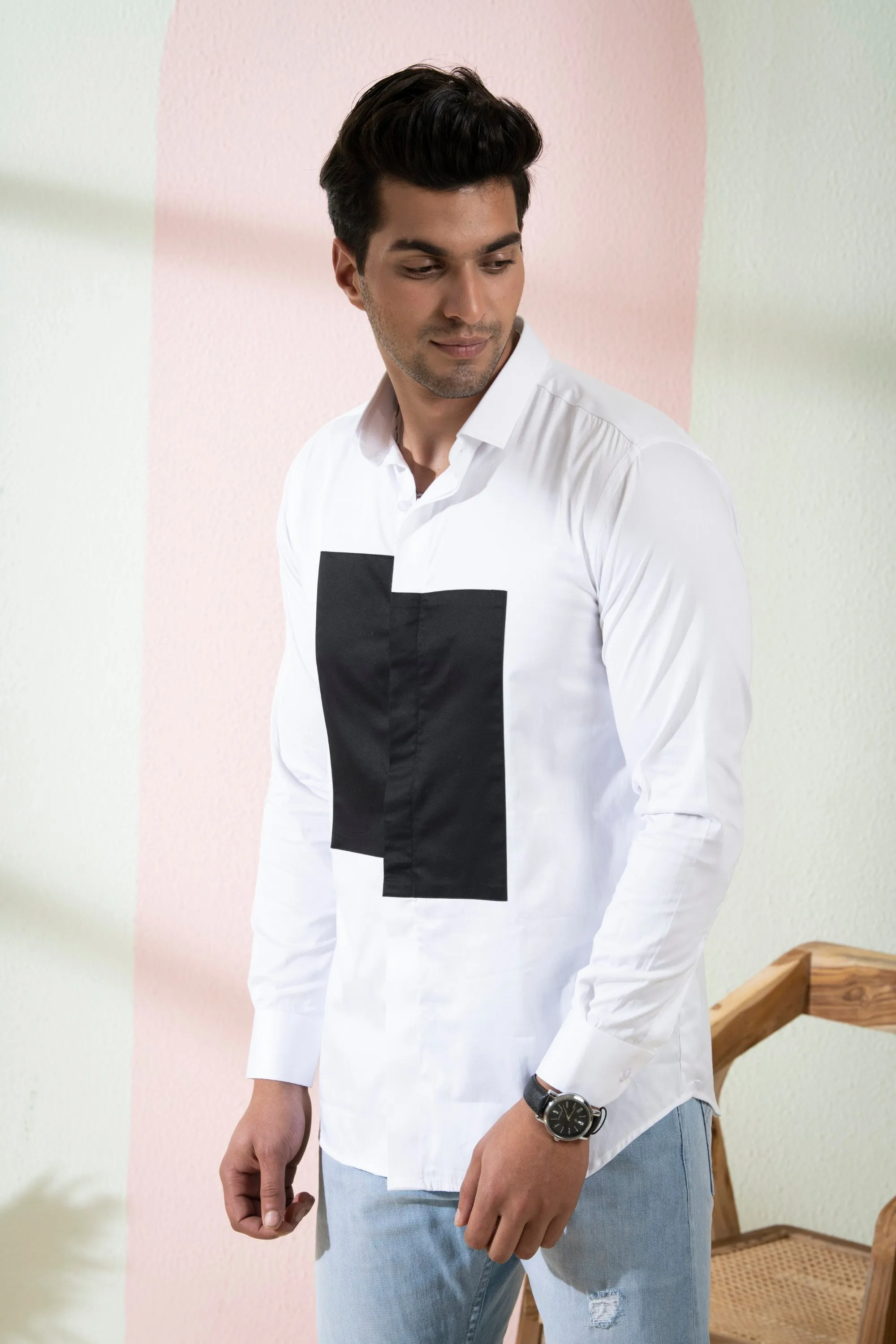 Men's White Color Elysian Shirt Full Sleeves Casual Shirt - Hilo Design