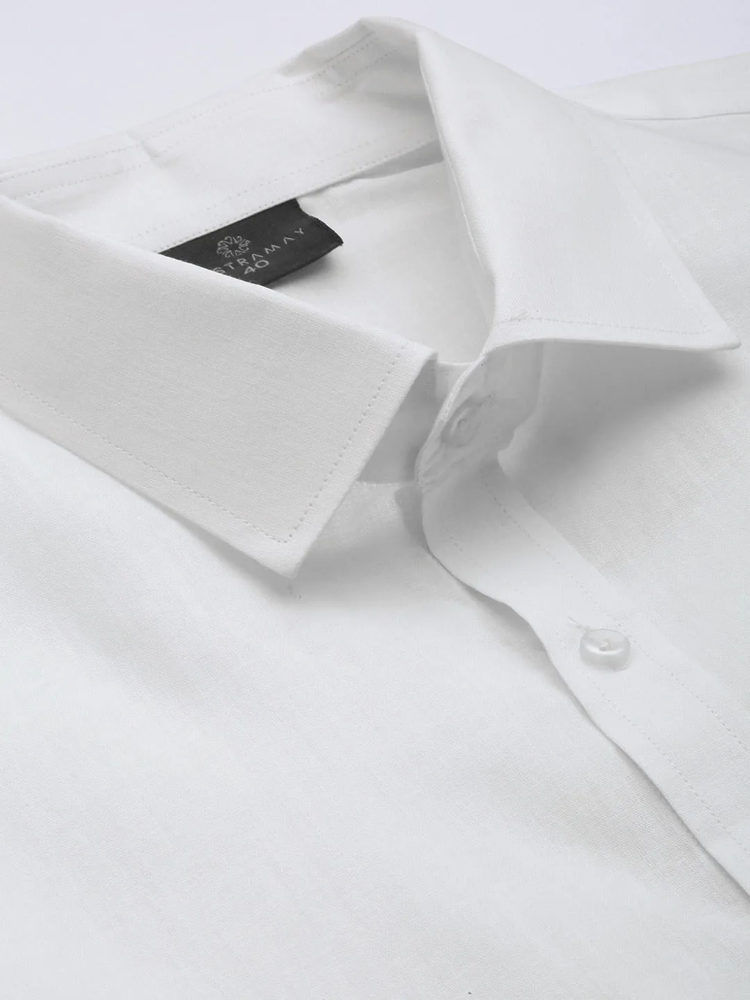 Men's White Cotton Ethnic Shirt And Mundu - Vastramay