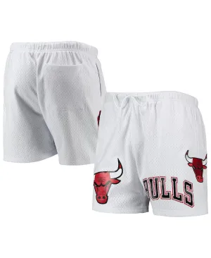 Men's white mesh capsule shorts chicago bulls 6x nba finals champions Pro Standard, white