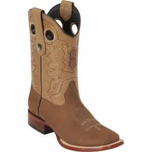 Men's Wild West Genuine Leather Ranch Toe Boot 28246362