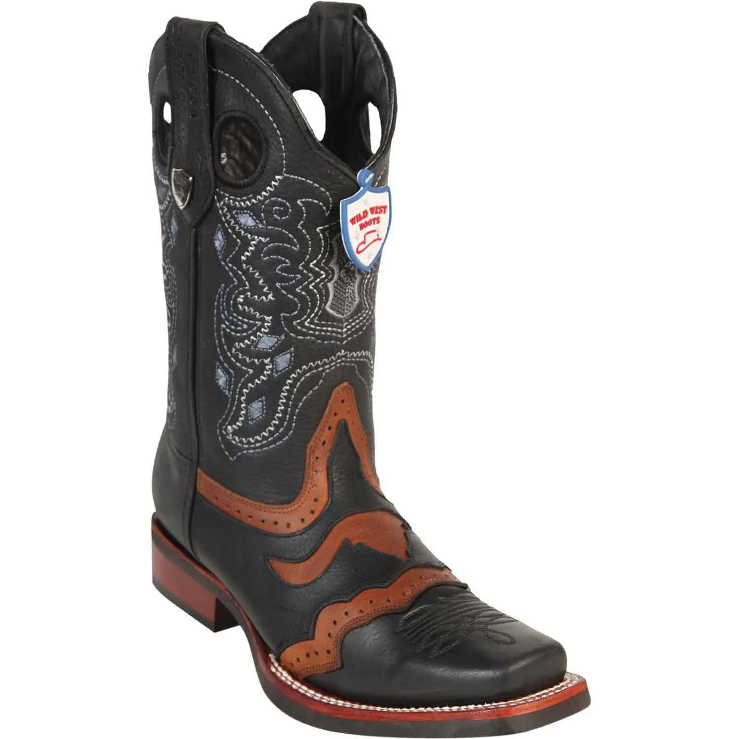 Men's Wild West Genuine Leather Rodeo Toe Boot 281TH2705