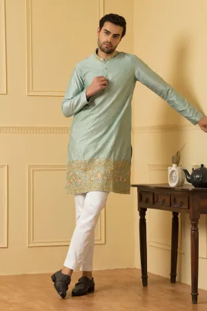 Men's Zari Embroidered Kurta - Hilo Design