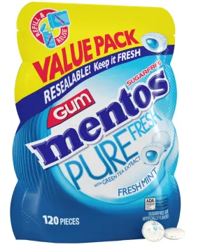 Mentos Pure Fresh Sugar Free Gum 120ct