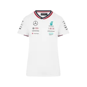 Mercedes AMG Petronas F1 2024 Women's Team T-Shirt - White/Black