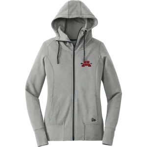 Mercer Arrows New Era Ladies Tri-Blend Fleece Full-Zip Hoodie