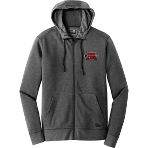 Mercer Arrows New Era Tri-Blend Fleece Full-Zip Hoodie