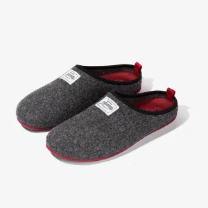 Mercredy Men's Slippers, Black & Burgundy