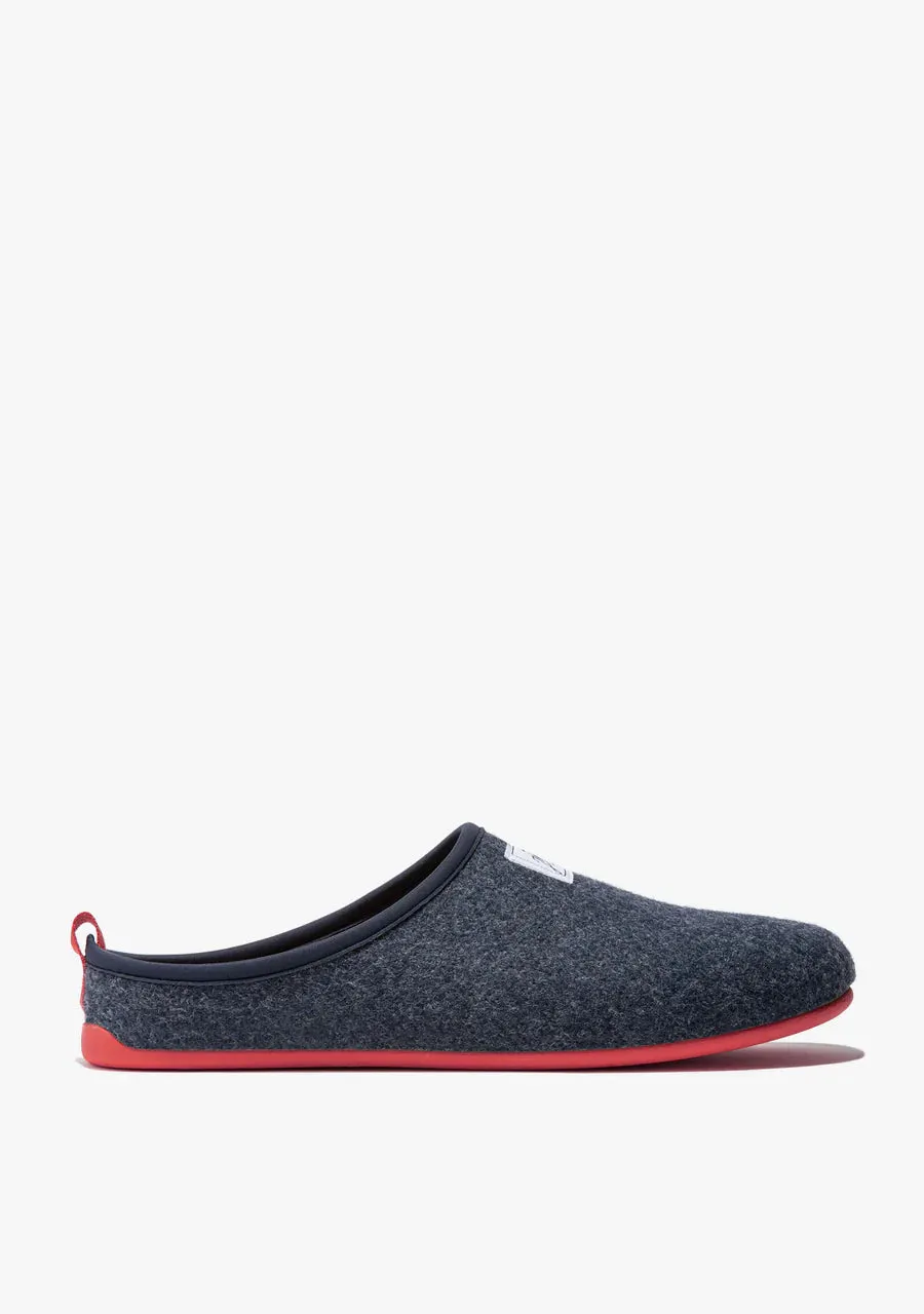 Mercredy Men's Slippers, Navy & Red