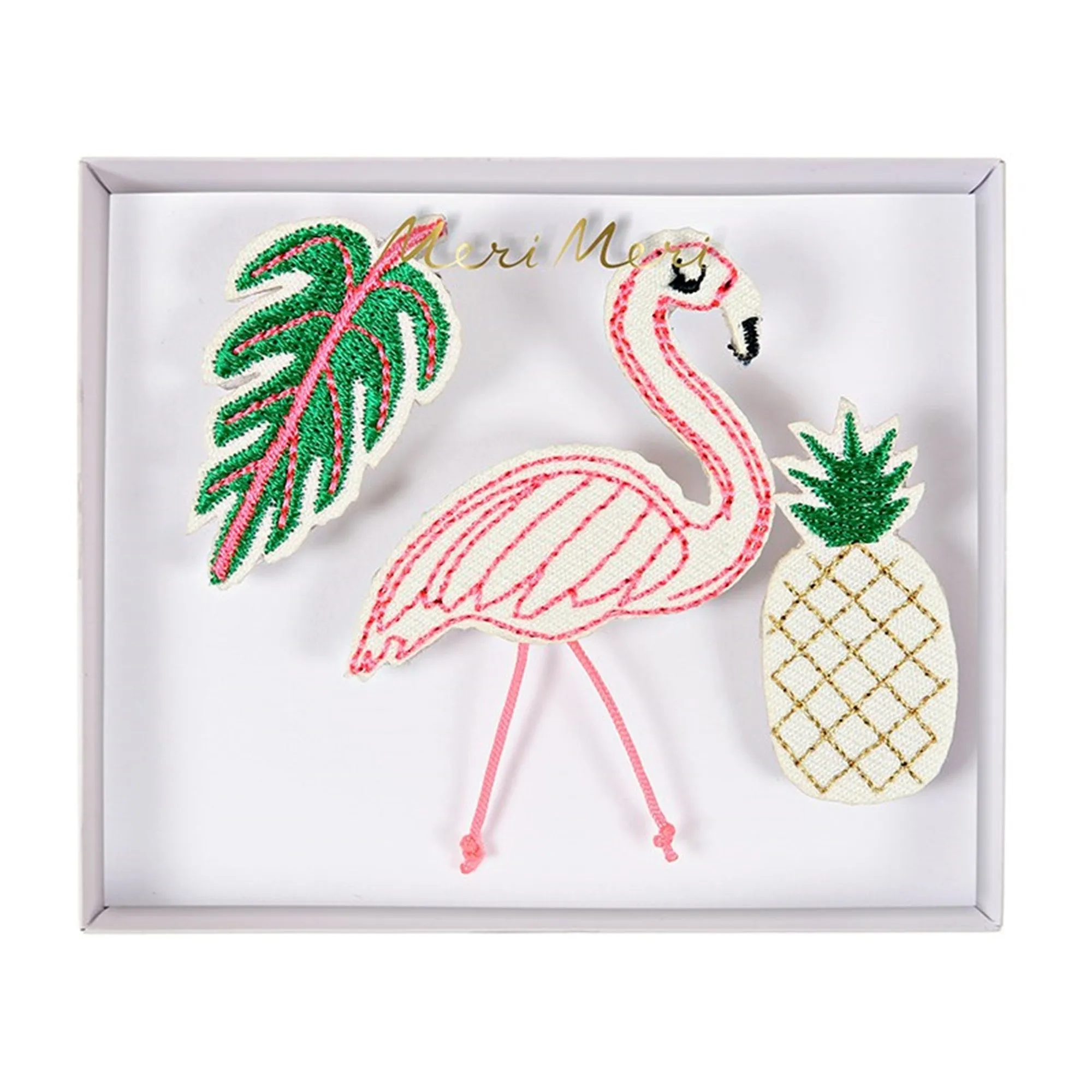 Meri Meri "Tropical" Embroidered Brooches