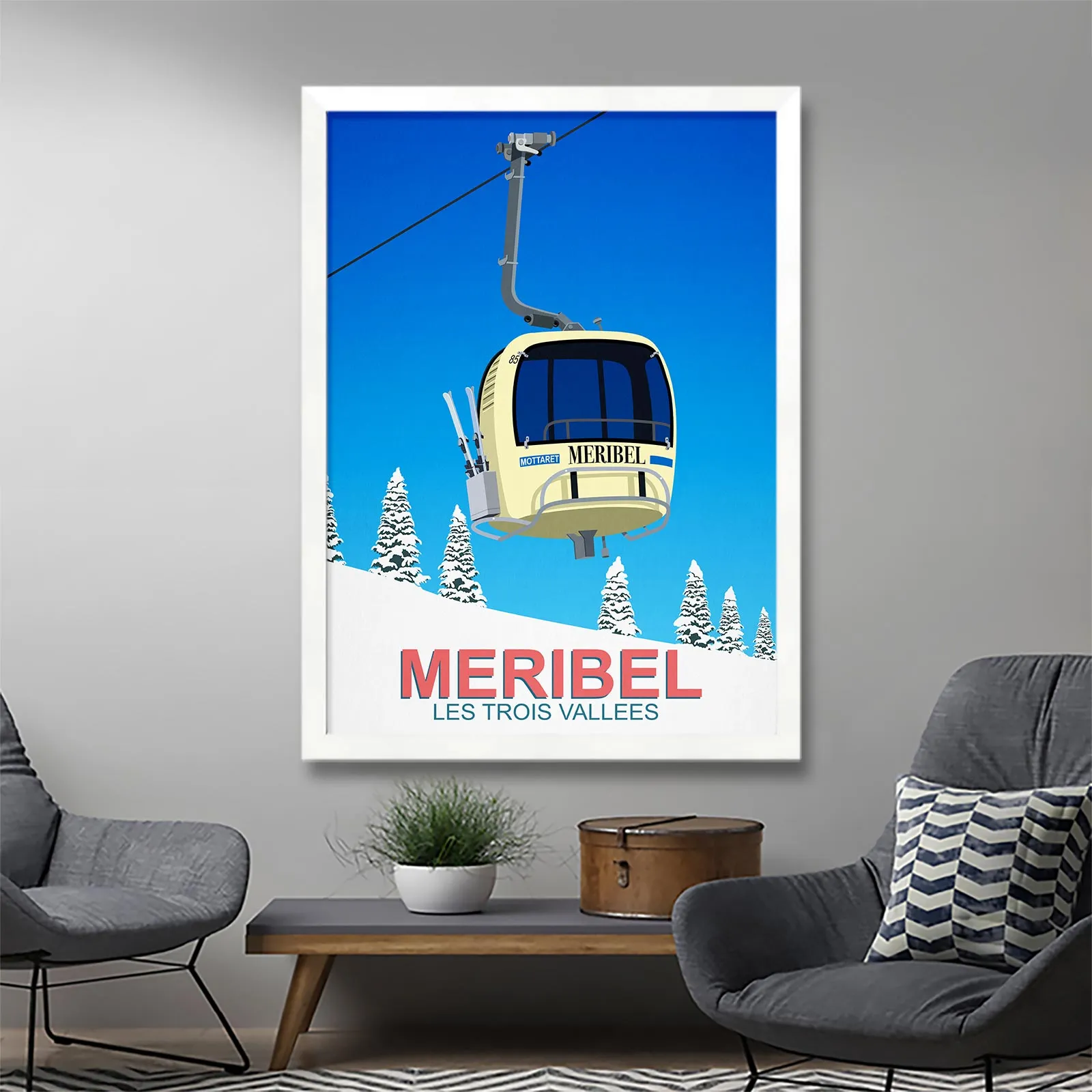 Meribel ski poster