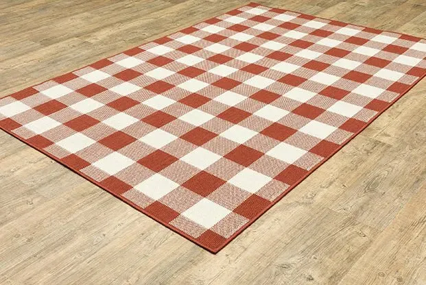 Meridian 2598R Red/Ivory Rug