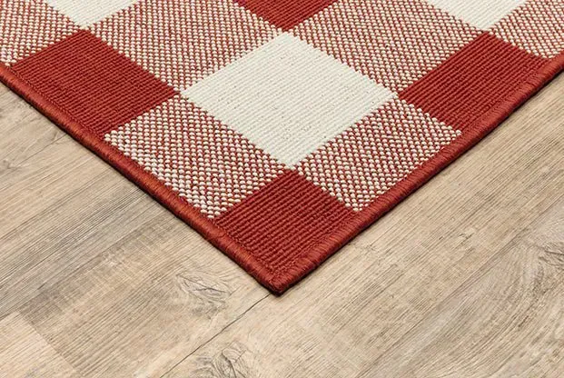 Meridian 2598R Red/Ivory Rug