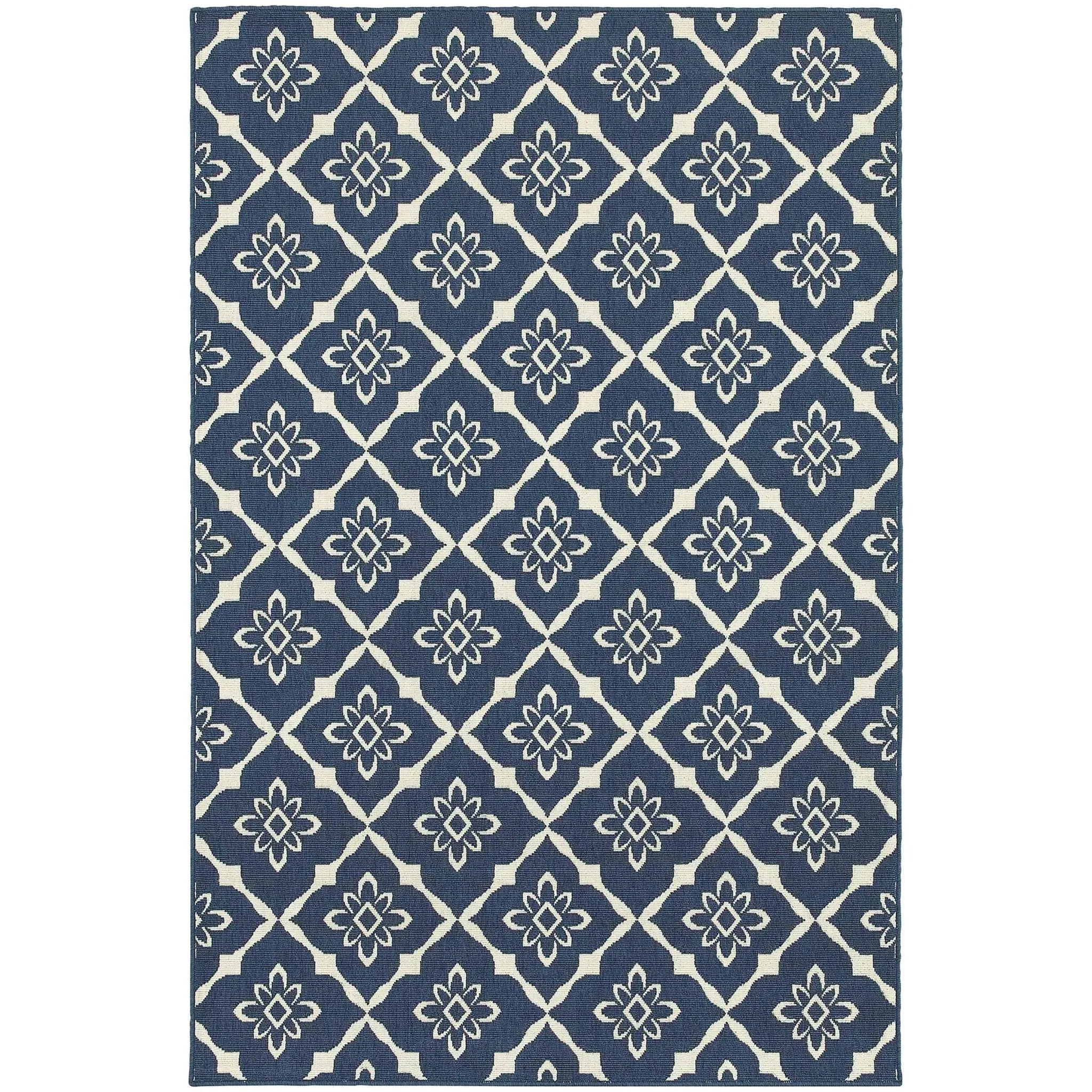 Meridian 5703B Navy/ Ivory Rug