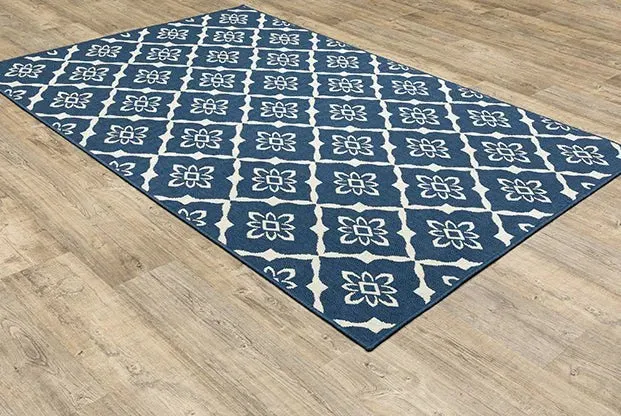 Meridian 5703B Navy/ Ivory Rug