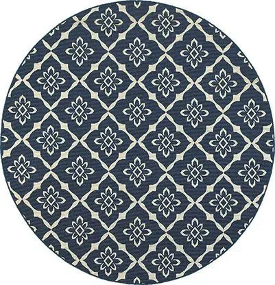 Meridian 5703B Navy/ Ivory Rug