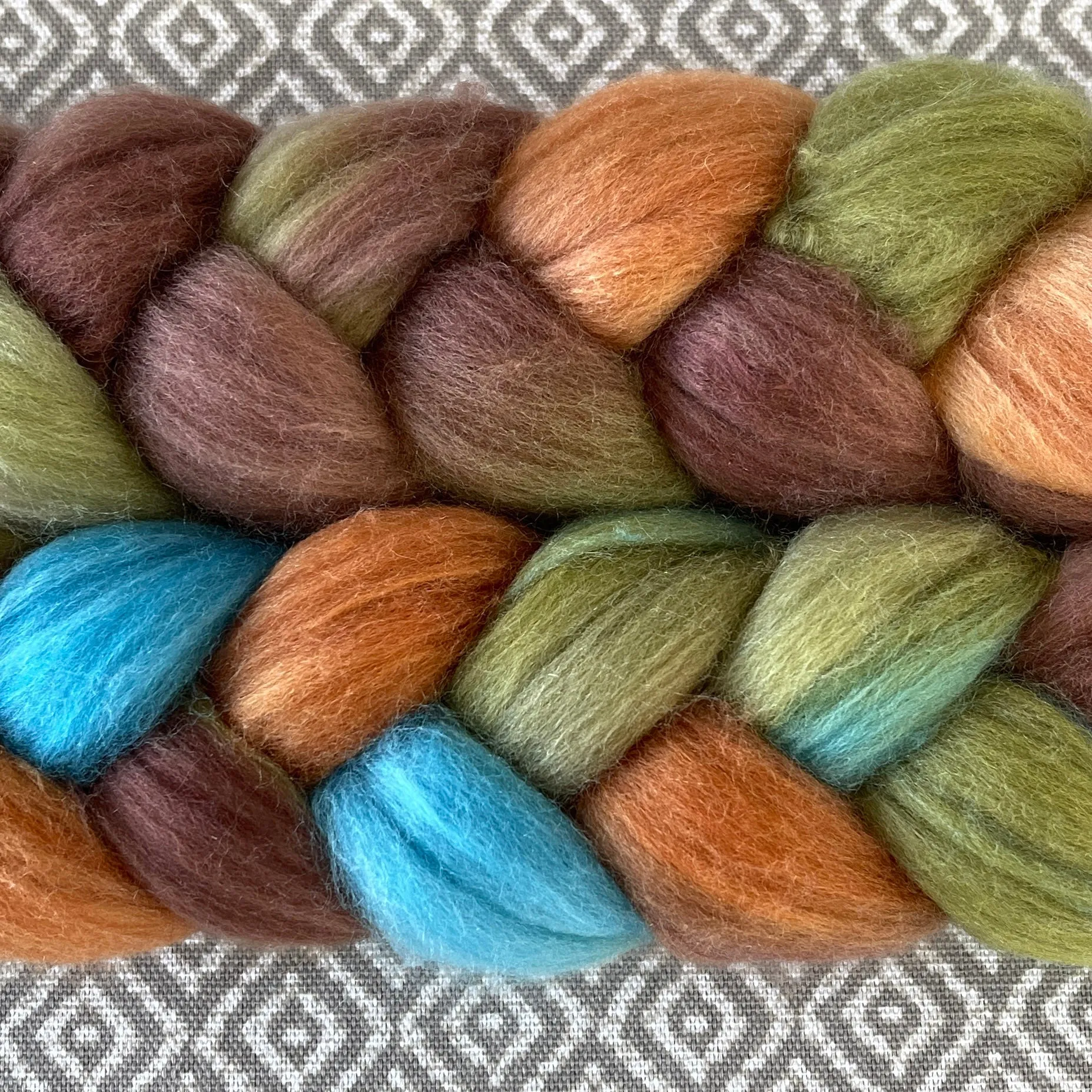 Merino Silk Cashmere Roving - Copper Hills