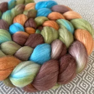 Merino Silk Cashmere Roving - Copper Hills