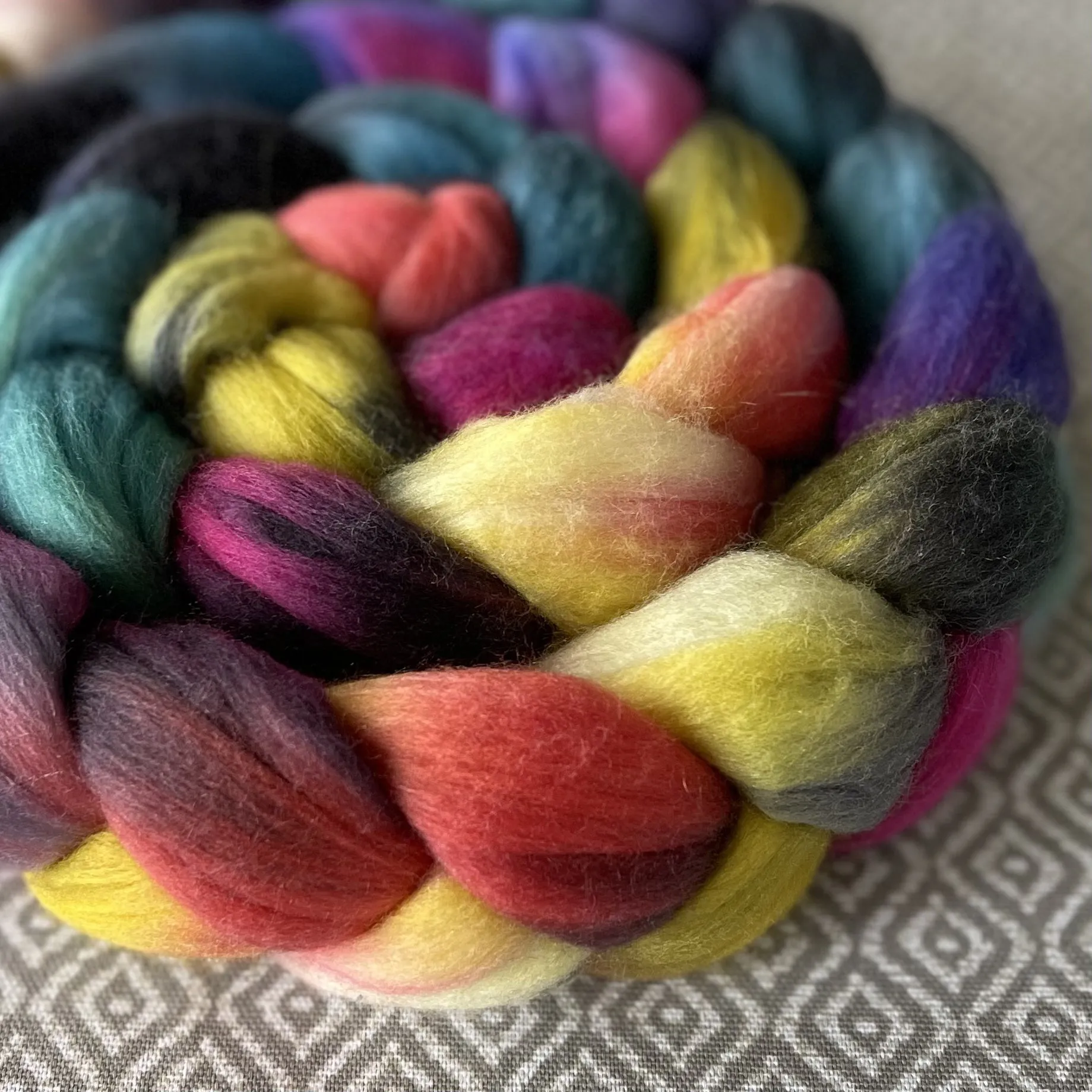 Merino Silk Cashmere Roving - Opal