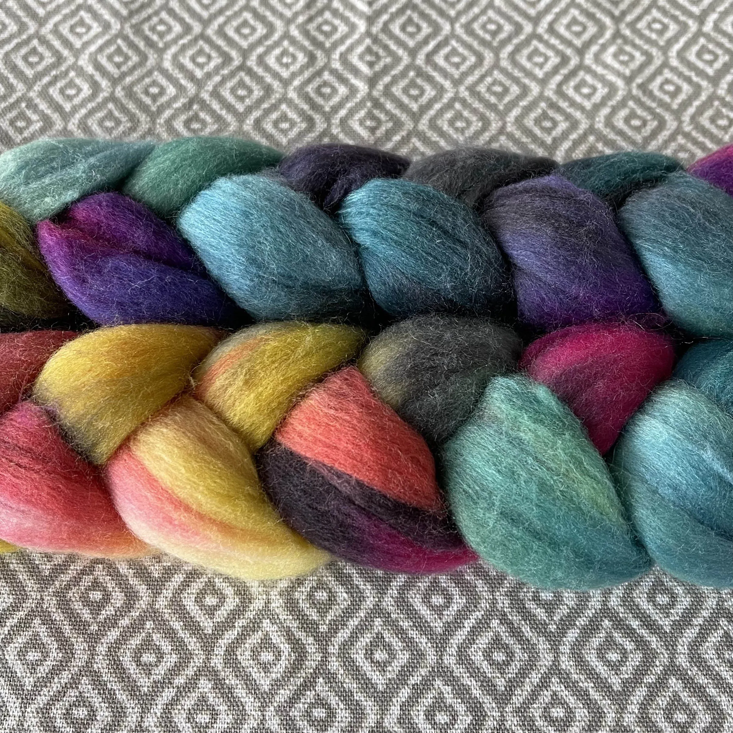 Merino Silk Cashmere Roving - Opal