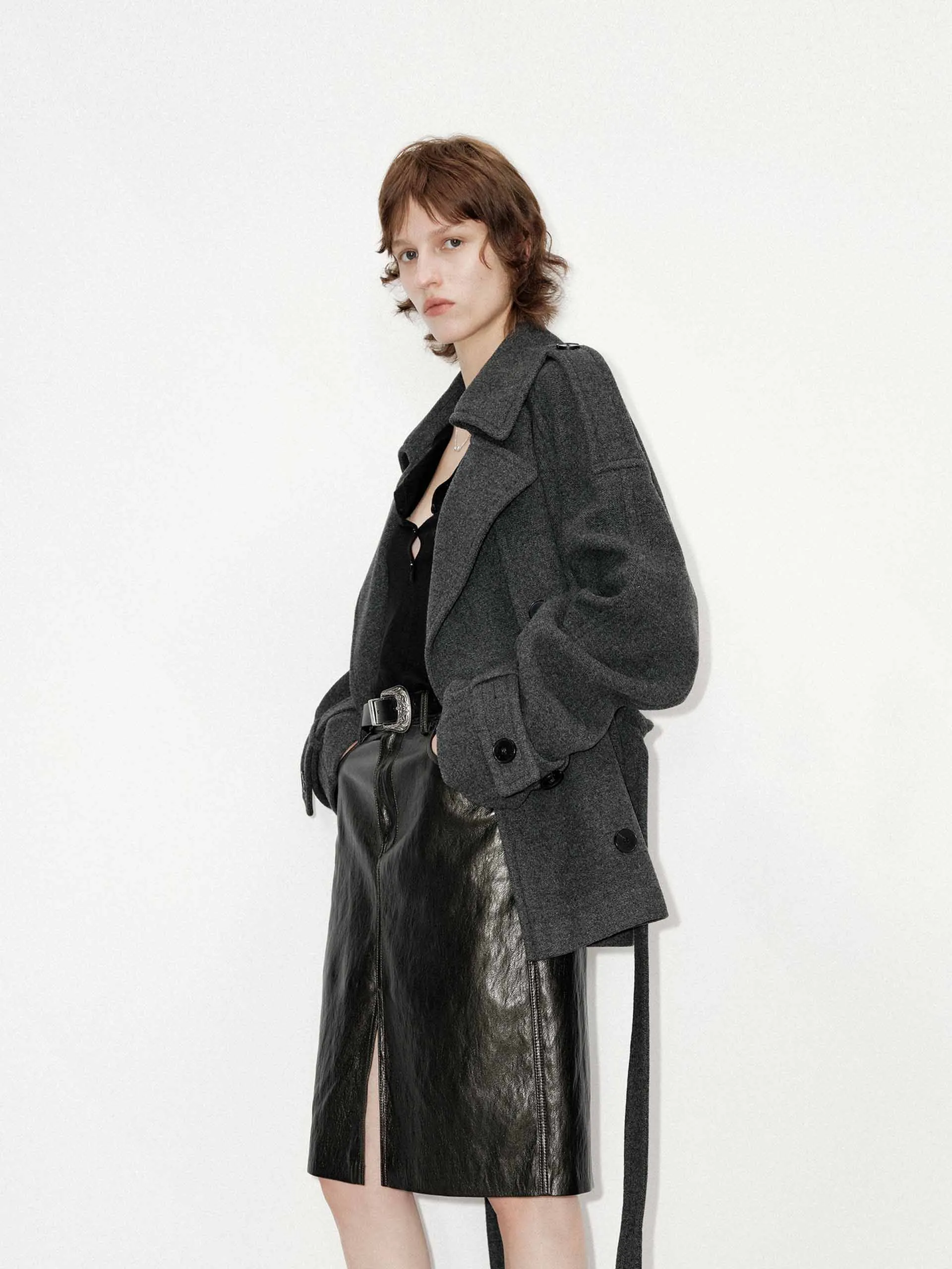 Merino Wool Belted Coat