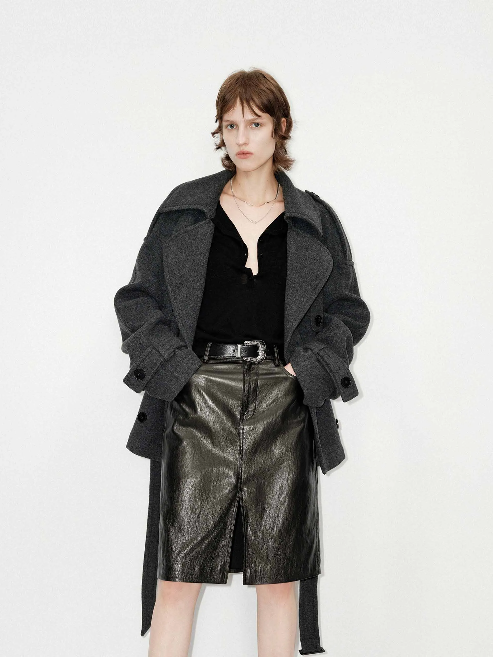 Merino Wool Belted Coat