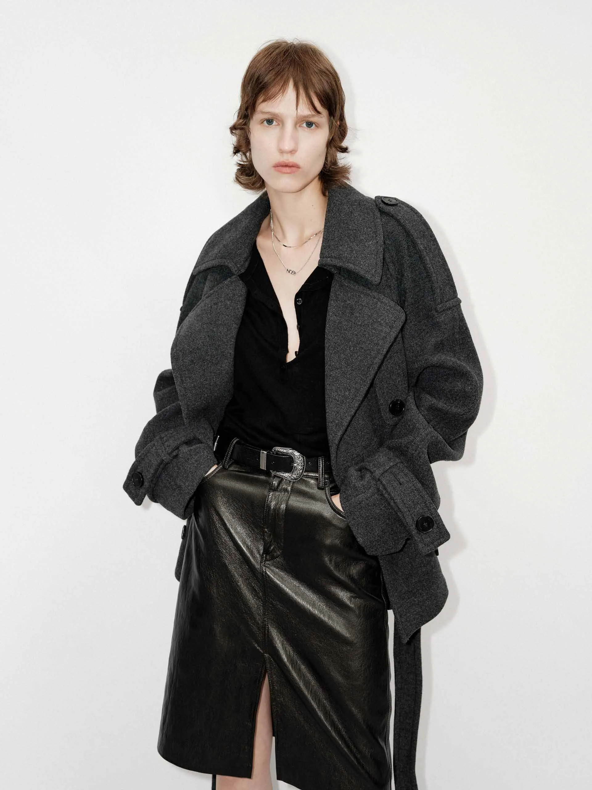 Merino Wool Belted Coat