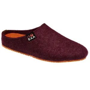 Merino Wool Blend Slippers (Wine/Orange)