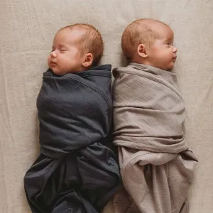 Merino Wool Cocooi Swaddle Wrap - Dark Slate