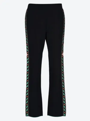 Merino wool embroidered laurel pants