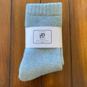 Merino Wool Socks - Light Blue