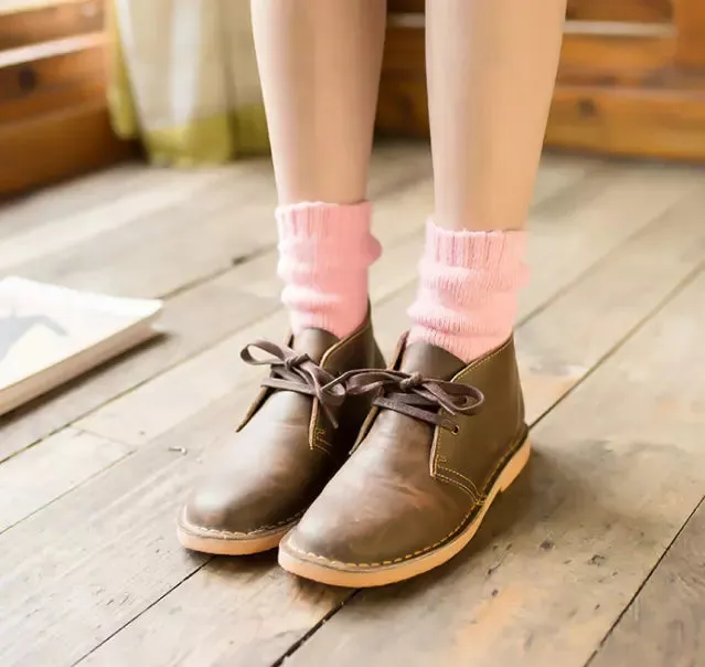 Merino Wool Socks - Pink