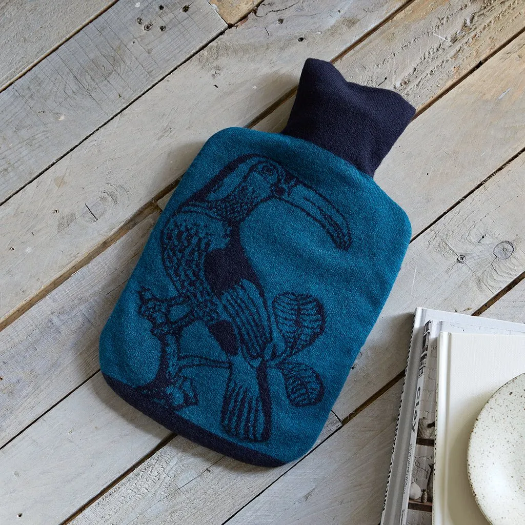 Merino Wool Toucan Hot Water Bottle