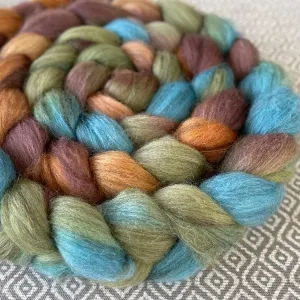 Merino Yak Silk Roving - Copper Hills